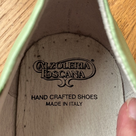 EUC Buttery Leather Calzoleria Toscana Cap-Toe Flats women size 39 - Picture 7 of 12